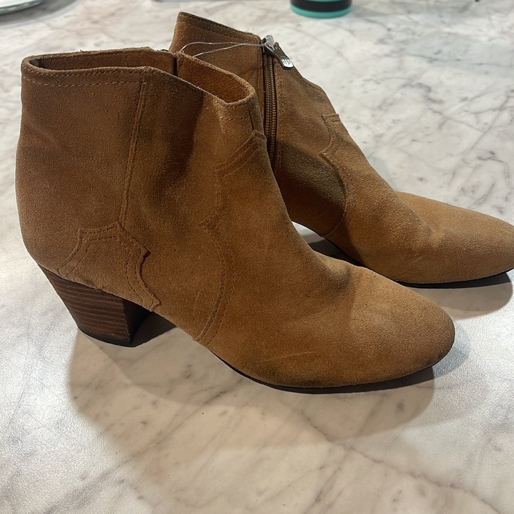 Vince camuto 7 leather suede booties